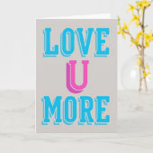 Carte Simple Love U More (Fleur jaune)