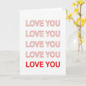 Carte simple Love You (Fleur jaune)