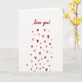 Carte Simple Love You Falling Hearts (Fleur jaune)