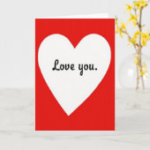 Carte Simple Love You Rayée (Fleur jaune)