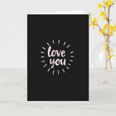Carte Simple Love You Starburst (Fleur jaune)