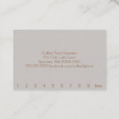 Carte simple Loyalty Pour Coffee Art Punch Card (Dos)