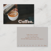 Carte simple Loyalty Pour Coffee Art Punch Card (Devant / Derrière)