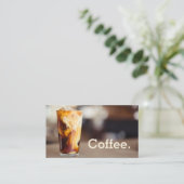 Carte simple Loyauté pour punch au café glacé (Debout devant)