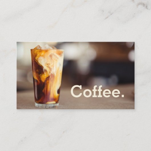 Carte simple Loyauté pour punch au café glacé (Devant)