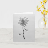 Carte Simple marguerite (Fleur jaune)