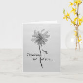 Carte Simple Marguerite Penser De Vous (Fleur jaune)
