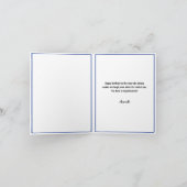 Carte Simple Mari blanc et bleu 60e anniversaire (Intérieur)