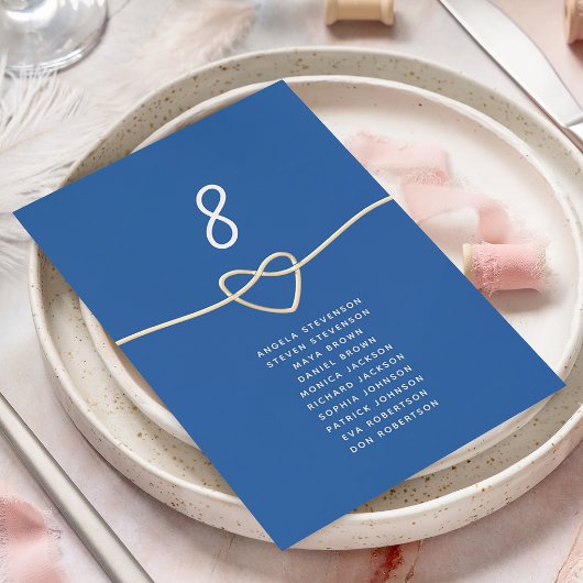 Carte Simple Mariage Bleu