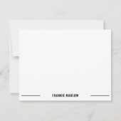 Carte Simple Masculine Classique Minimale Blanc (Devant)