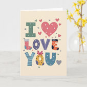 Carte Simple Mat avec Points Amour (Fleur jaune)