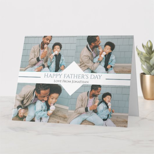 Carte Simple Meilleur Papa Jamais Simple Fête des pères  (Petite plante)