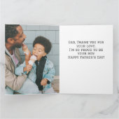 Carte Simple Meilleur Papa Jamais Simple Fête des pères  (Intérieur)