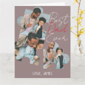 Carte Simple Meilleur Papa Jamais Simple Fête des pères  (Fleur jaune)