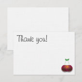 Carte simple Merci de note de cerise (Devant / Derrière)