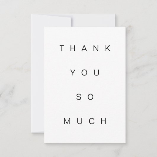 Carte simple Merci tellement plate (Devant)