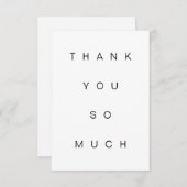 Carte simple Merci tellement plate (Devant / Derrière)