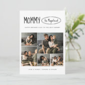 Carte Simple mignonne Bonne fête des mères Collage photo (Debout devant)