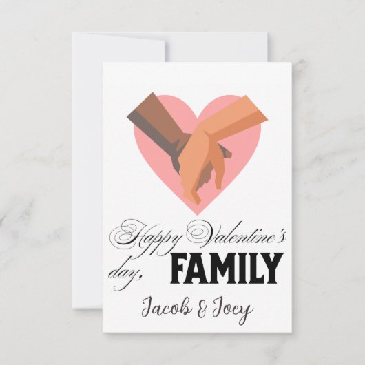 Carte Simple mignonne coeur Joyeux Valentines jour Coupl (Devant)