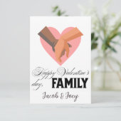 Carte Simple mignonne coeur Joyeux Valentines jour Coupl (Debout devant)