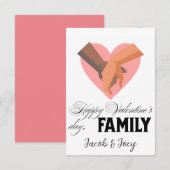 Carte Simple mignonne coeur Joyeux Valentines jour Coupl (Devant / Derrière)