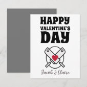 Carte Simple mignonne coeur Joyeux Valentines jour Coupl (Devant / Derrière)