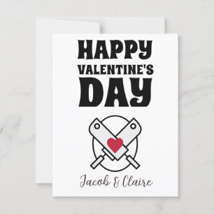 Carte Simple mignonne coeur Joyeux Valentines jour Coupl