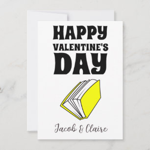 Carte Simple mignonne coeur Joyeux Valentines jour Coupl