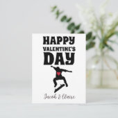 Carte Simple mignonne coeur Joyeux Valentines jour Coupl (Debout devant)