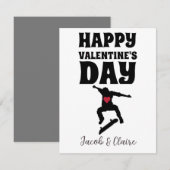 Carte Simple mignonne coeur Joyeux Valentines jour Coupl (Devant / Derrière)