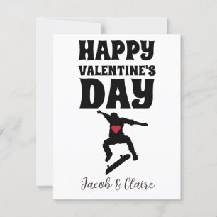 Carte Simple mignonne coeur Joyeux Valentines jour Coupl