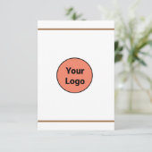 CARTE SIMPLE MINIMAL AJOUTER VOTRE LOGO TEXTE PERSONNALI (Debout devant)