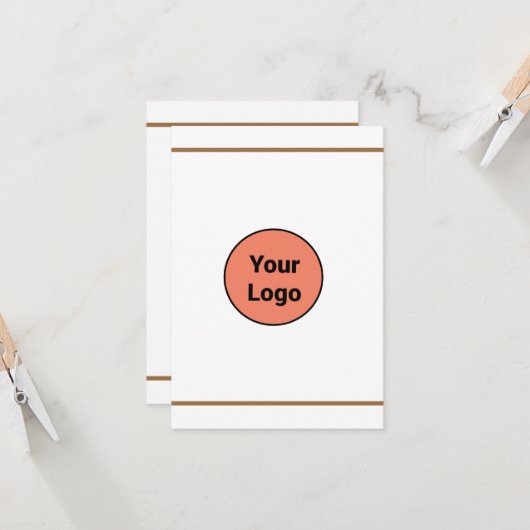 CARTE SIMPLE MINIMAL AJOUTER VOTRE LOGO TEXTE PERSONNALI (Devant/Arrière en situation)