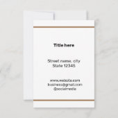 CARTE SIMPLE MINIMAL AJOUTER VOTRE LOGO TEXTE PERSONNALI (Dos)