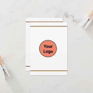 CARTE SIMPLE MINIMAL AJOUTER VOTRE LOGO TEXTE PERSONNALI