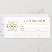 Carte Simple Minimal Business Gift Certificate Template (Devant)