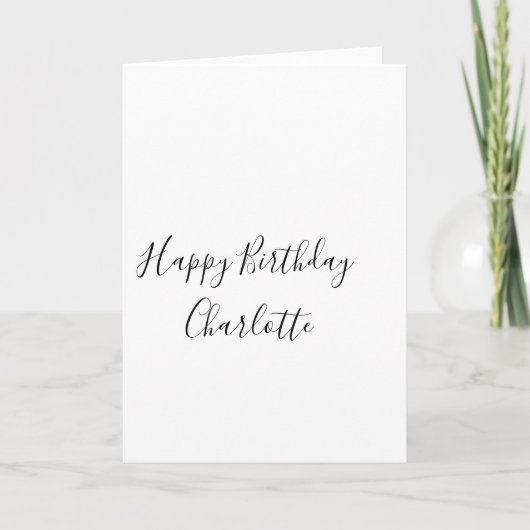Carte SIMPLE MINIMAL.CUTIE AJOUTER NOM BÉBÉ joyeux anniv (Devant)