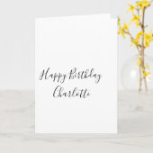 Carte SIMPLE MINIMAL.CUTIE AJOUTER NOM BÉBÉ joyeux anniv (Fleur jaune)