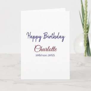 Carte SIMPLE MINIMAL.CUTIE AJOUTER NOM BÉBÉ joyeux anniv