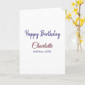 Carte SIMPLE MINIMAL.CUTIE AJOUTER NOM BÉBÉ joyeux anniv (Fleur jaune)