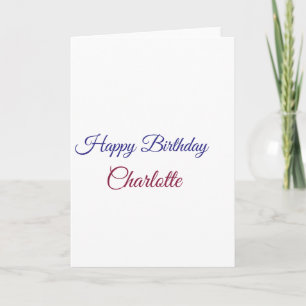 Carte SIMPLE MINIMAL.CUTIE AJOUTEZ NOM BÉBÉ joyeux anniv