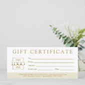 Carte Simple Minimalist Custom Business Gift Certificate (Debout devant)
