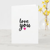 Carte Simple Minimalist Love You Card (Fleur jaune)