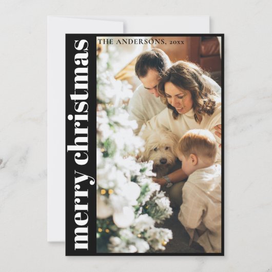 Carte simple minimaliste Joyeux Noël (Devant)