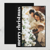 Carte simple minimaliste Joyeux Noël (Devant / Derrière)