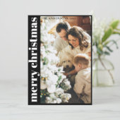 Carte simple minimaliste Joyeux Noël (Debout devant)