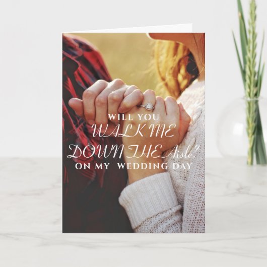 Carte Simple minimaliste MARCHER MOI EN DESCENDANT L'AIS (Devant)