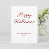 Carte simple minimum ajouter votre texte halloween (Debout devant)