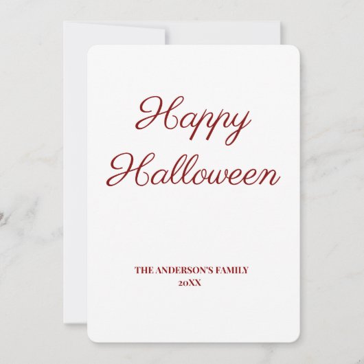 Carte simple minimum ajouter votre texte halloween (Devant)