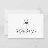 Carte Simple Modern Ajouter Votre Certificat Cadeau Logo (Devant)